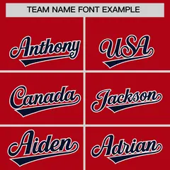 Red Navy White Gradient Raglan Full-Snap Letterman Jacket 3