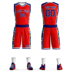 Red Navy-White Graffiti Lightning Basketball Jersey