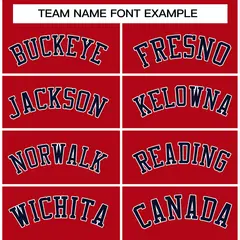 Red Navy-White Raglan Sleeves Varsity Full-Snap Letterman Jacket 3