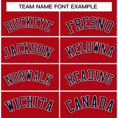 Red Navy-White Raglan Sleeves Varsity Full-Snap Letterman Jacket 5
