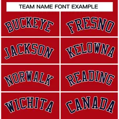 Red Navy-White Raglan Sleeves Varsity Full-Snap Letterman Jacket 5