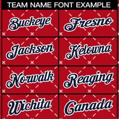 Red Navy-White Rhombus Authentic Baseball Jersey 3