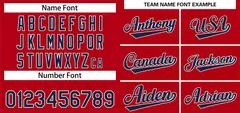 Red Navy-White Solid Classic Authentic Baseball Jersey 3