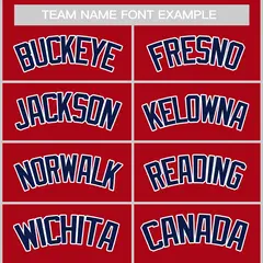 Red Navy-White Varsity Full-Snap Letterman Jacket 4