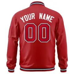 Red Navy-White Varsity Full-Zip Letterman Bomber Jacket 4