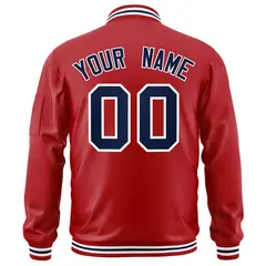 Red Navy-White Varsity Full-Zip Letterman Bomber Jacket 4