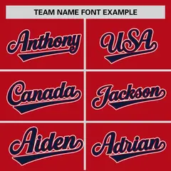 Red Navy Zebra Graffiti Authentic Baseball Jersey 3