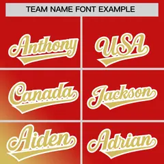 Red Old Gold Gradient Diagonal Stripe Baseball Jersey 3