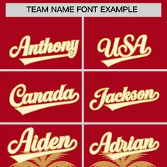 Red Old Gold Graffiti Pattern Bossinia Style Baseball Jersey 3