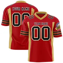 Red Old Gold Insert Color Design Authentic Football Jersey