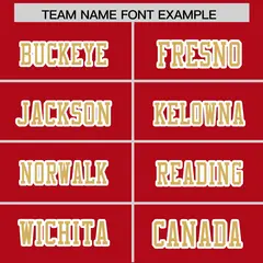 Red Old Gold Insert Color Design Authentic Football Jersey 3