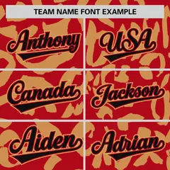 Red Old Gold Leopard Graffiti Varsity Letterman Jacket 3