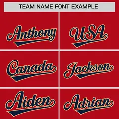 Red Old Gold-Navy Raglan Three Stripes Varsity Letterman Hoodie 5
