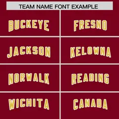 Red Old Gold Retro Sleeve Line Authentic Football Jersey 3