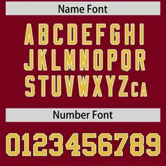 Red Old Gold Retro Sleeve Line Authentic Football Jersey 4