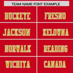 Red Old Gold Shoulder Cut Two-Tone Flag Football Jersey 3
