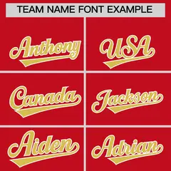 Red Old Gold Side Camo Baseball Jersey 3