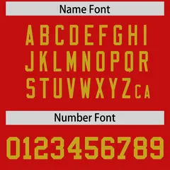 Red Old Gold Square Neckline Football Jersey 4