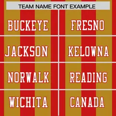 Red Old Gold Thick Stripe Authentic Football Jersey 3