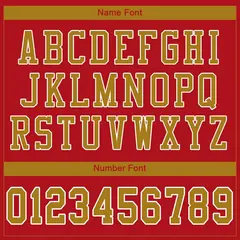 Red Old Gold-White Classic Mesh Football Jersey 3