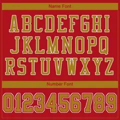 Red Old Gold-White Classic Mesh Football Jersey 3