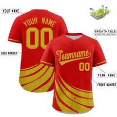 Red Old Gold Wind Mark Graffiti Pattern Baseball Jersey 2