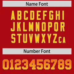 Red Orange and Gold Gradient Sides Fashion Football Jersey 4