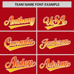 Red Orange-Gold Gradient Varsity Full-Snap Raglan Baseball Jacket 3