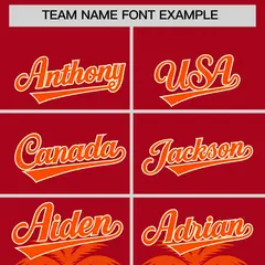 Red Orange Graffiti Pattern Bossinia Style Baseball Jersey 3