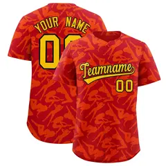 Red Orange Playboy Graffiti Pattern Baseball Jersey