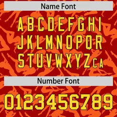 Red Orange Playboy Graffiti Pattern Baseball Jersey 4