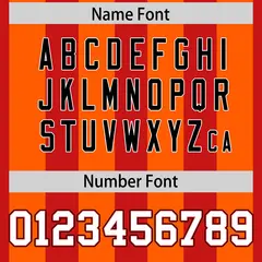 Red Orange Thick Stripe Authentic Football Jersey 4