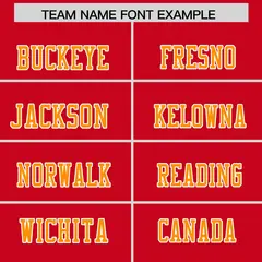 Red Orange Two-Tone Shoulder Cut Flag Football Jersey 3