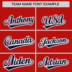 Red Patriotic Gradient American Flag Fashion Baseball Jersey 3