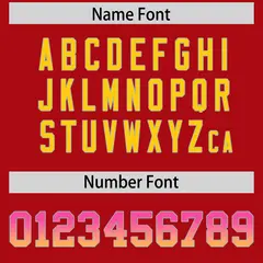 Red Pink and Gold Gradient Sides Fashion Football Jersey 4
