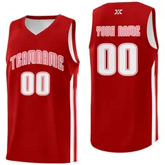Red Pink Classic Mesh Sport Basketball Jersey