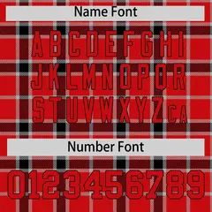 Red Plaid Authentic Baseball Jersey 4