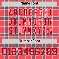 Red Plaid Authentic Baseball Jersey 4