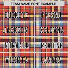 Red Plaid Pattern Authentic Football Jersey 3