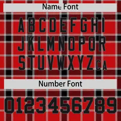 Red Plaid Varsity Full-Snap Letterman Baseball Jacket 4
