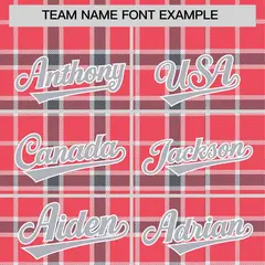 Red Plaid Varsity Full-Snap Letterman Baseball Jacket 3