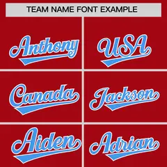 Red Powder Blue American Flag Varsity Full-Snap Raglan Letterman Bomber Jacket 3