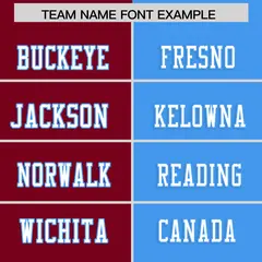 Red Powder Blue Split Two Tone Authentic Football Jersey 3
