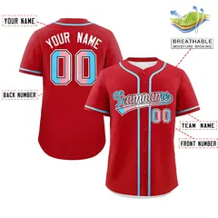 Red Powder Blue Transgender Pride Month Baseball Jersey 2
