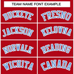 Red Powder Blue-White Raglan Varsity Full-Snap Letterman Jacket 3