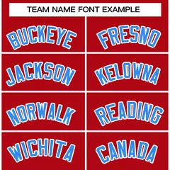 Red Powder Blue-White Raglan Varsity Full-Snap Letterman Jacket 5