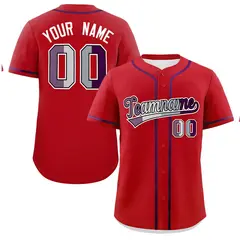 Red Purple Classic Pride Month Genderless Baseball Jersey