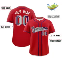 Red Purple Classic Pride Month Genderless Baseball Jersey 2