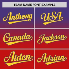 Red Purple Gradient Authentic Baseball Jersey 3