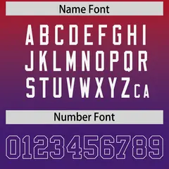 Red Purple Gradient Side Pattern Authentic Football Jersey 4